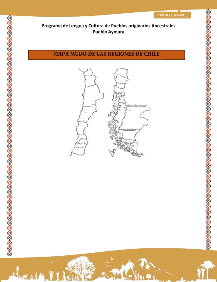 Mapa mudo de las regiones de chile Imagen portada