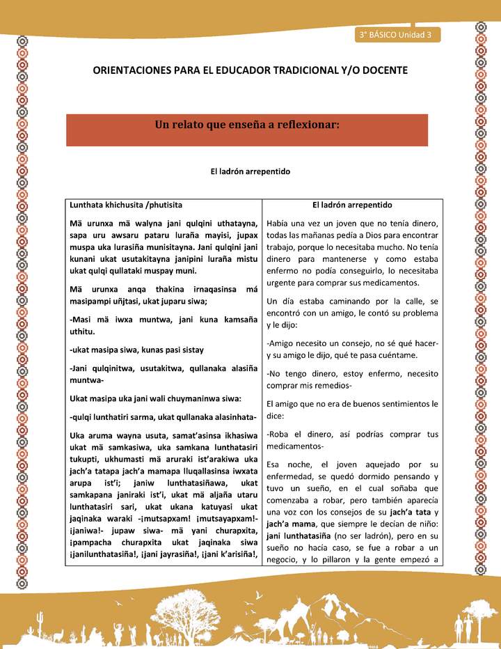 Un relato que enseña a reflexionar: El ladrón Arrepentido Imagen portada