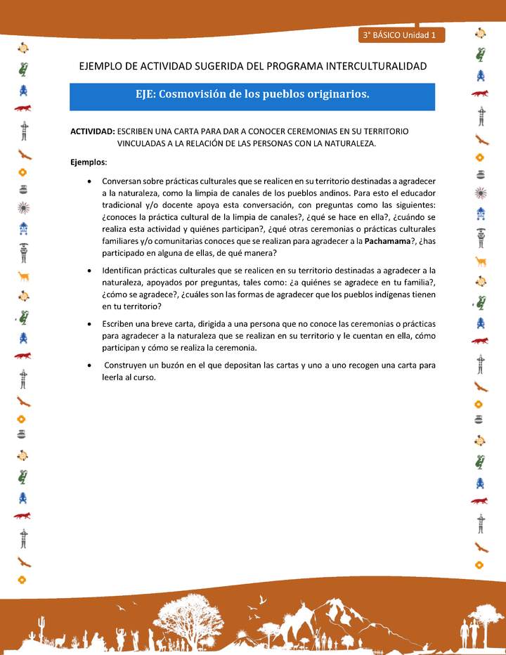 Escriben una carta para dar a conocer ceremonias en su territorio vinculadas a la relación de las personas con la naturaleza Imagen portada