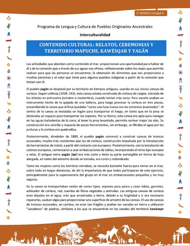 Contenido cultural: relatos, ceremonias y territorio mapuche, kawésqar y yagán Imagen portada