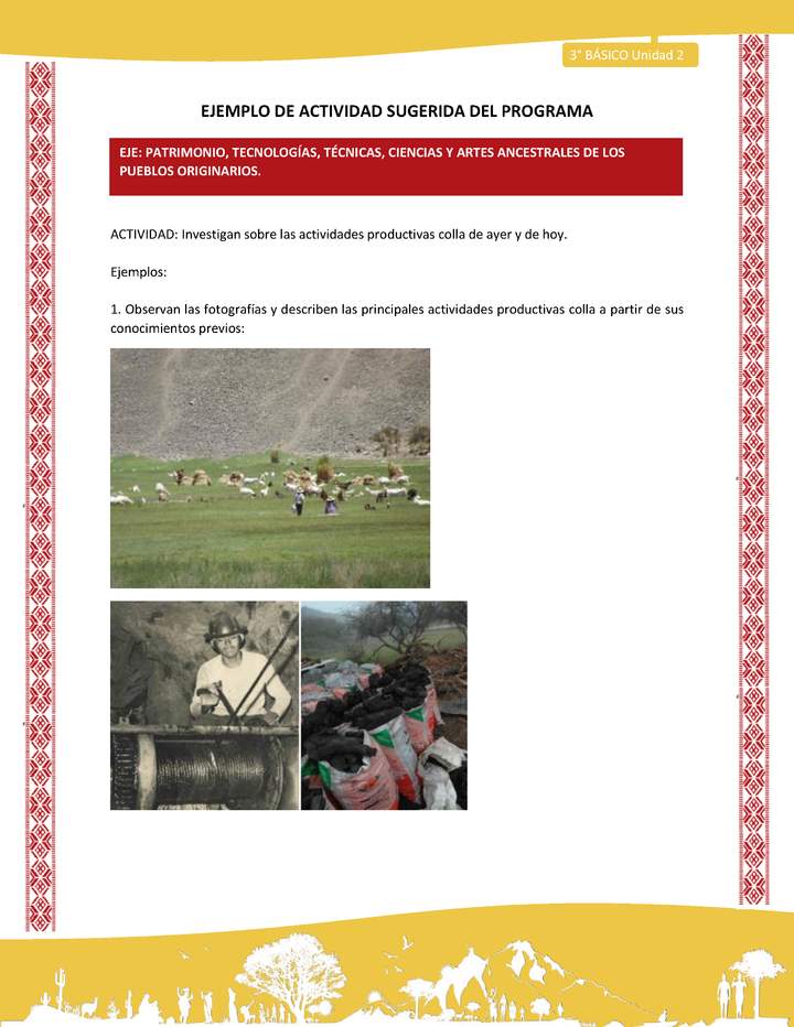 Investigan sobre las actividades productivas colla de ayer y de hoy Imagen portada