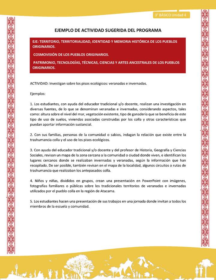 Investigan sobre los pisos ecológicos: veranadas e invernadas. Imagen portada