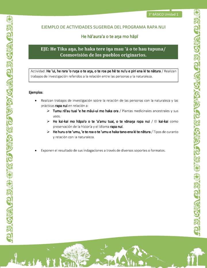 Realizan trabajos de investigación referidos a la relación entre las personas y la naturaleza Imagen portada