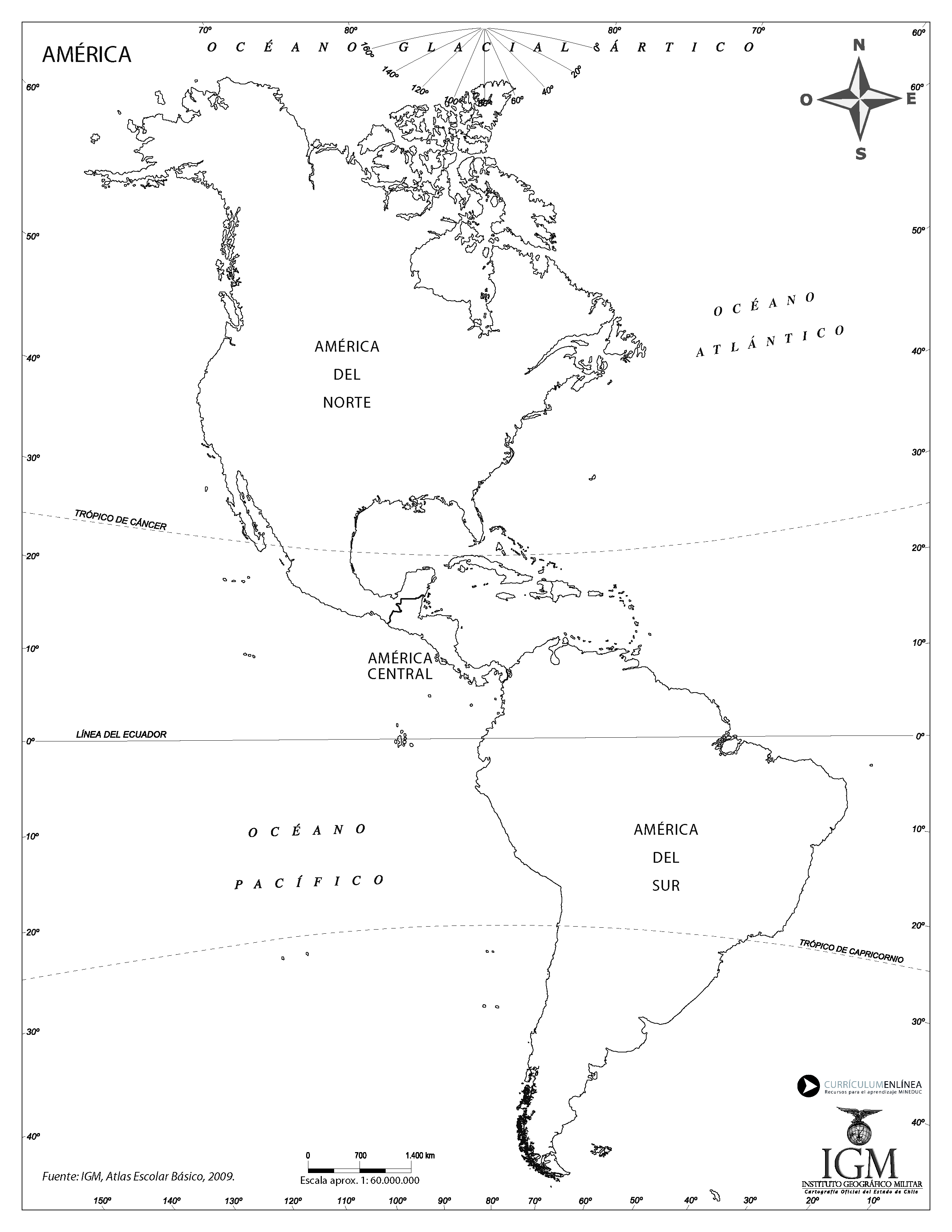 Mapa de América Imagen portada
