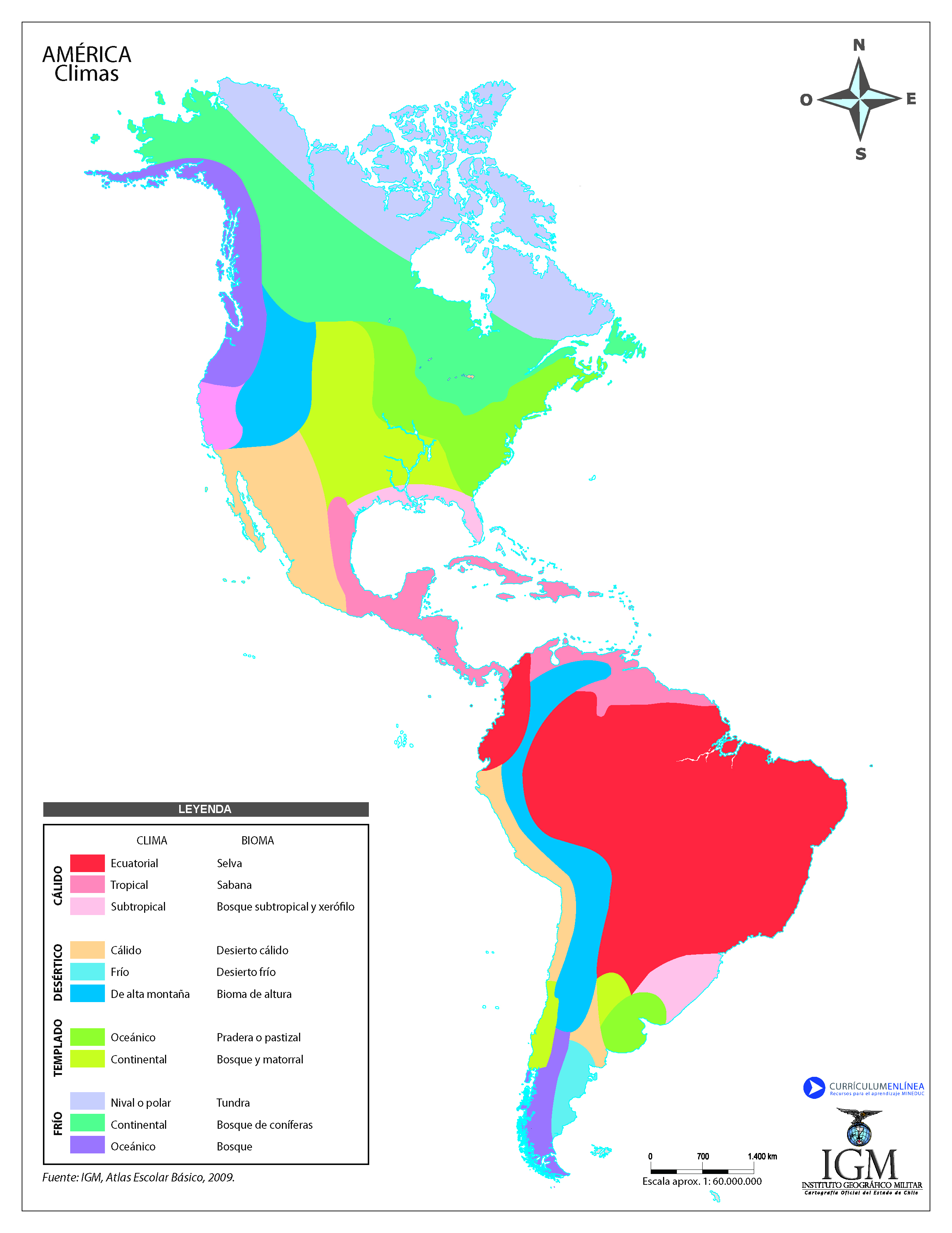 Climas de América a color Imagen portada
