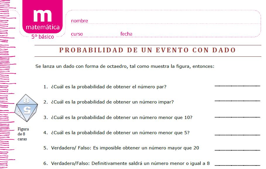 Probabilidad de un evento con dado Imagen portada