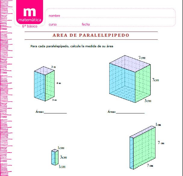 Área de paralelepípedo Imagen portada