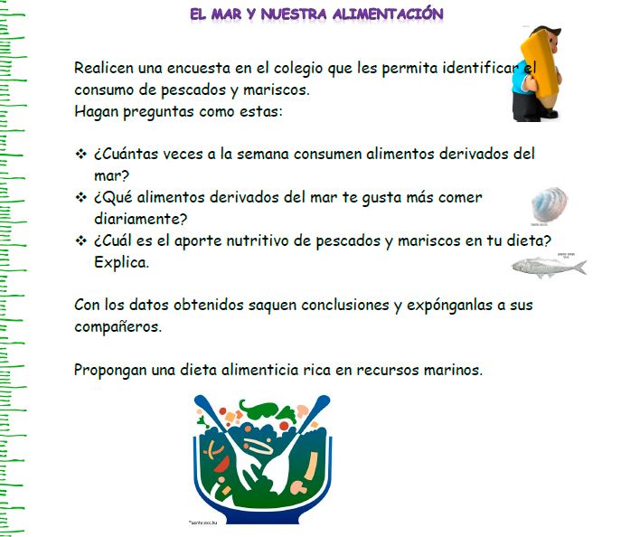El mar y la alimentación Imagen portada