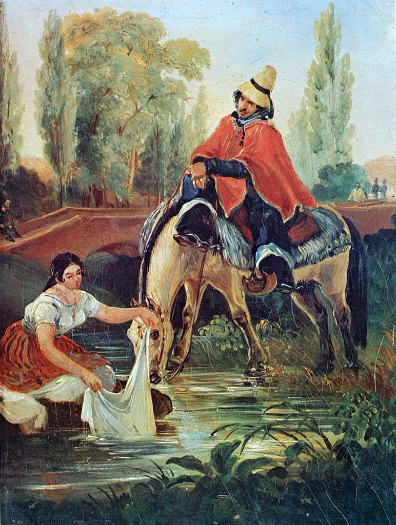 El Huaso y la lavandera de Mauricio Rugendas Imagen portada