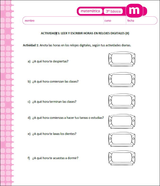 Leer y escribir horas en relojes digitales (II) Imagen portada
