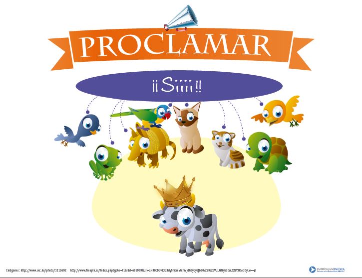 Afiche de vocabulario: proclamar Imagen portada