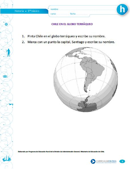 Chile en el globo terráqueo Imagen portada