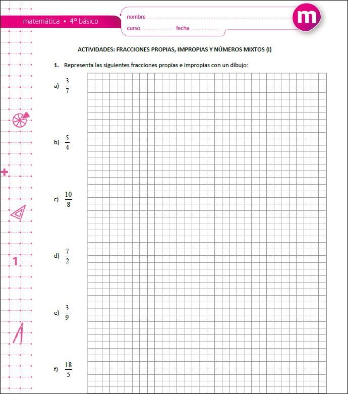 Fracciones propias, impropias y números mixtos (I) Imagen portada