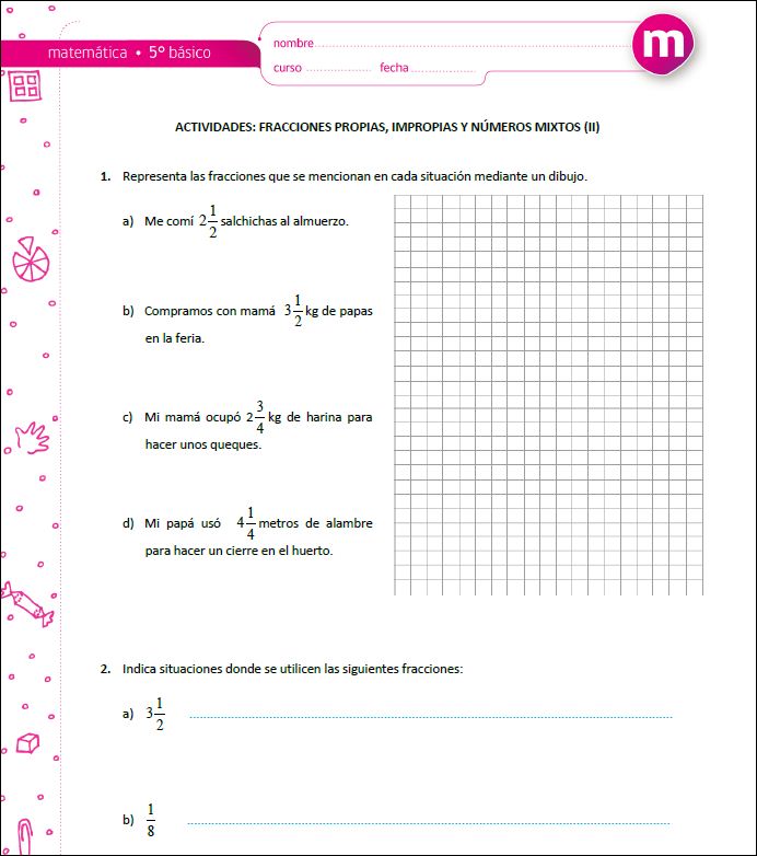 Fracciones propias, impropias y números mixtos (II) Imagen portada