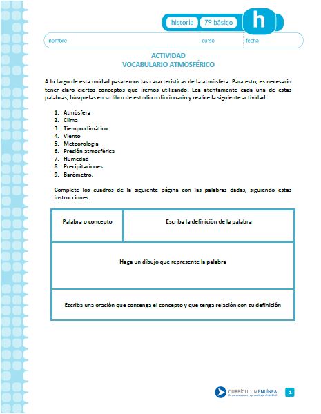 Vocabulario atmosférico Imagen portada
