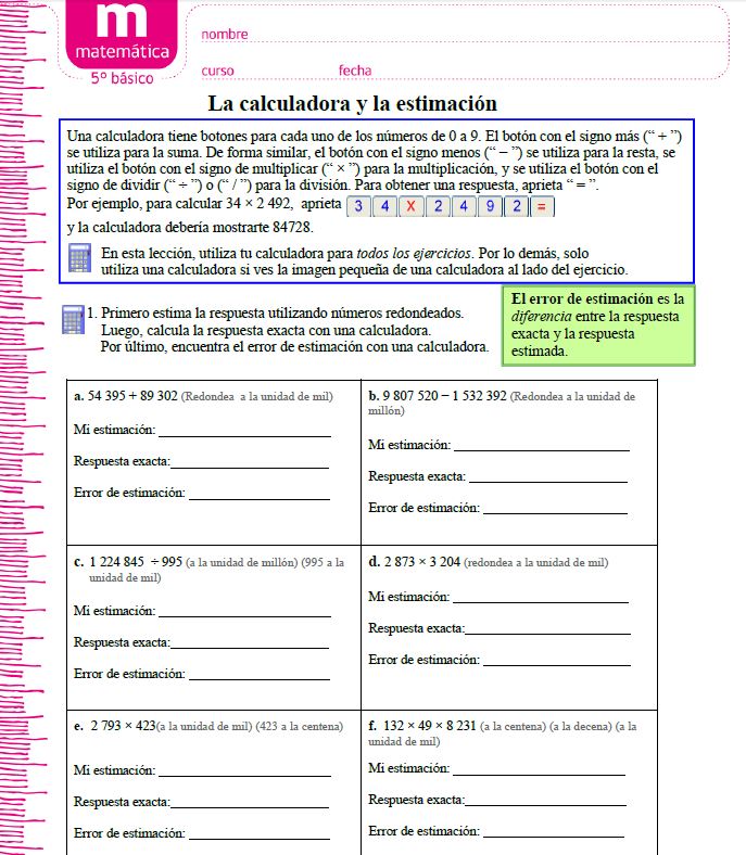 Actividades con la calculadora Imagen portada