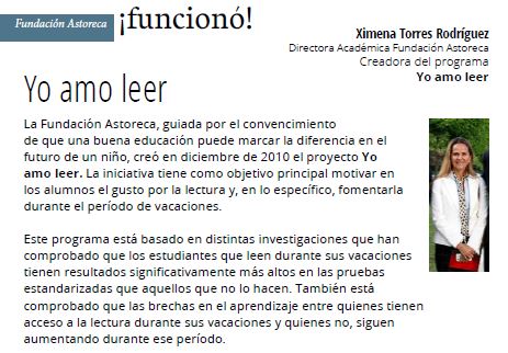 Iniciativa "Yo amo leer" Imagen portada