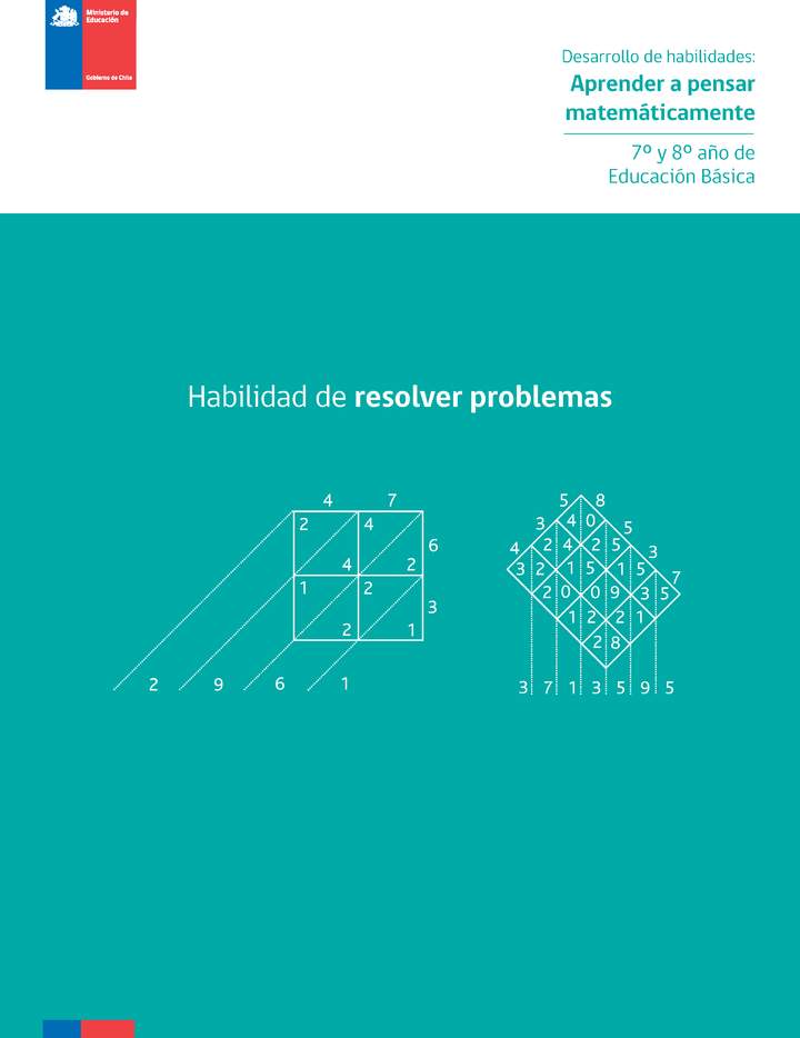Desarrollo de Habilidades: Aprender a pensar matemáticamente "Habilidad de Resolver Problemas" Imagen portada