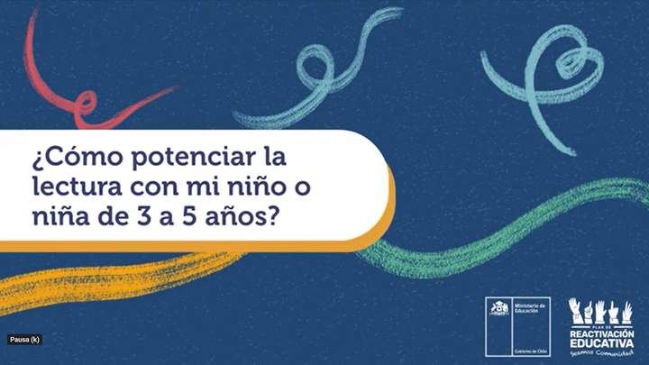 Video para familias. ¿Cómo potenciar la lectura y escritura en niños y niñas de 3 a 5 años? Imagen portada