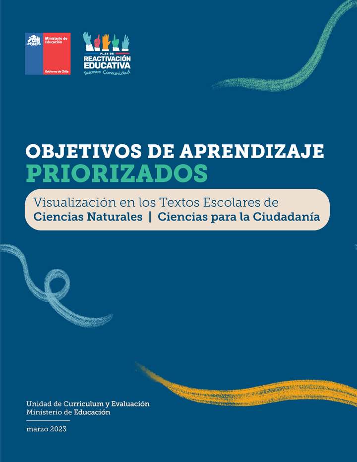 Objetivos de Aprendizaje Priorizados: Visualización en los Textos Escolares de Ciencias Naturales / Ciencias para la Ciudadanía Imagen portada