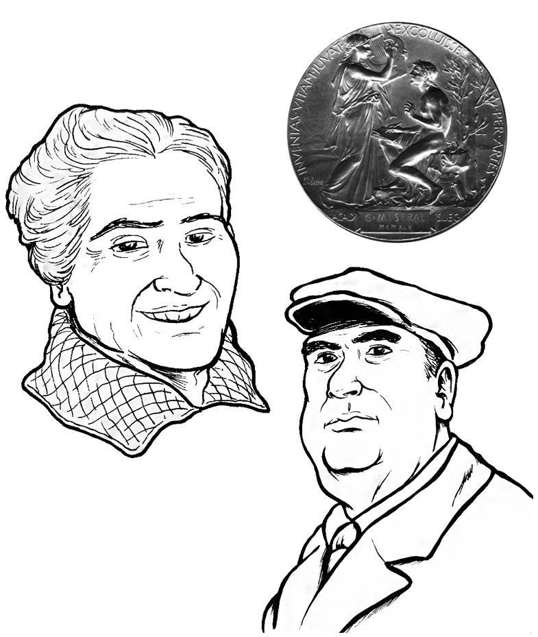 Premio Nobel para Mistral y Neruda Imagen portada