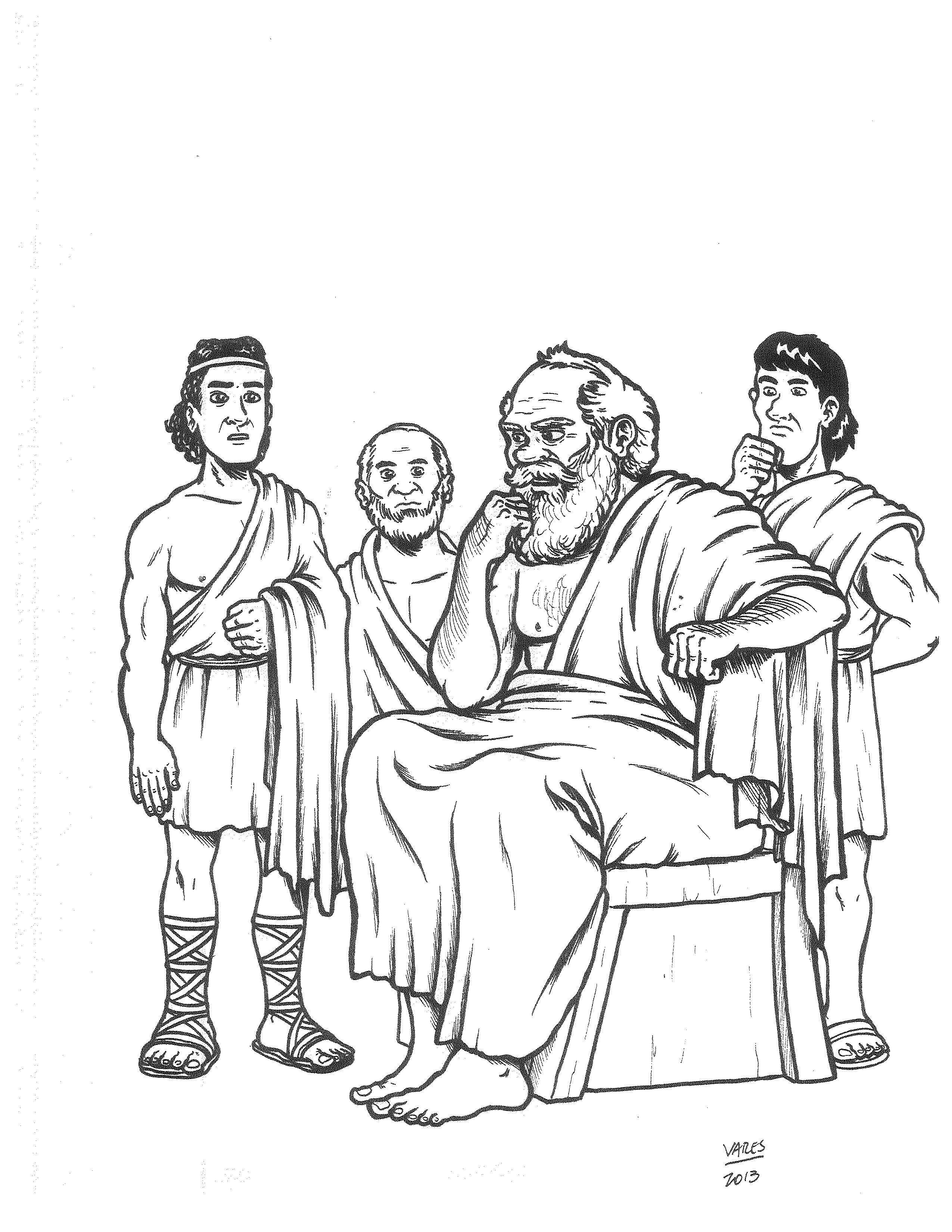 Sócrates y sus discípulos Imagen portada