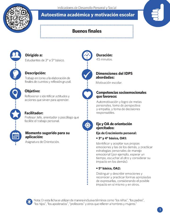 Fichas IDPS: Buenos finales Imagen portada