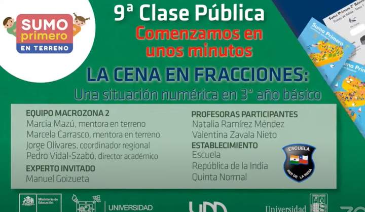 9ª Clase Pública: "La cena en fracciones" Imagen portada