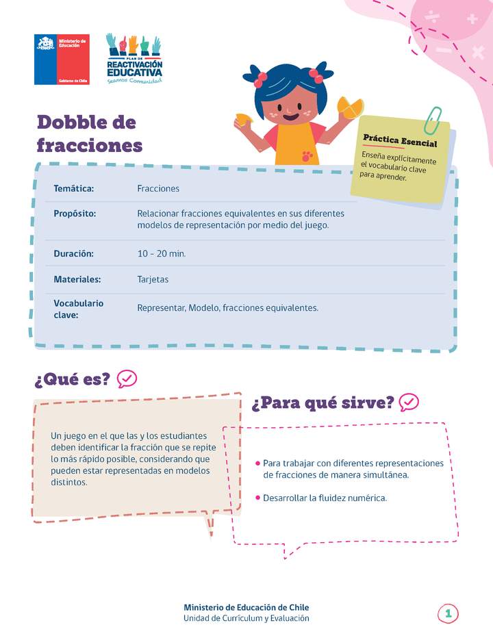 Dobble de fracciones Imagen portada