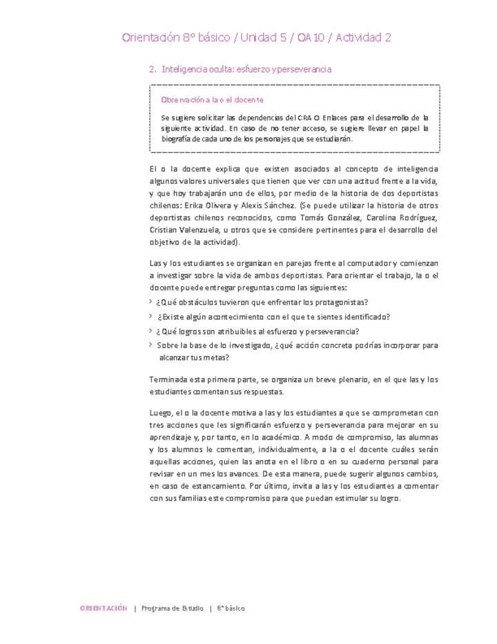 Orientación 8° básico-Unidad 5-OA10-Actividad 2 Imagen portada