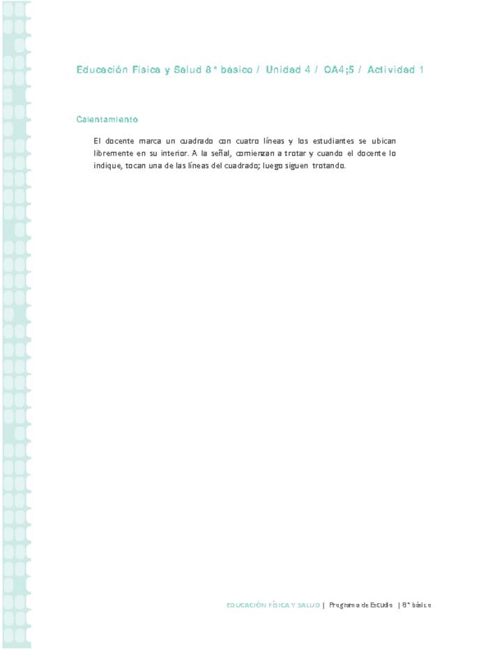 Educación Física 8° básico-Unidad 4-OA4;5-Actividad 1 Imagen portada