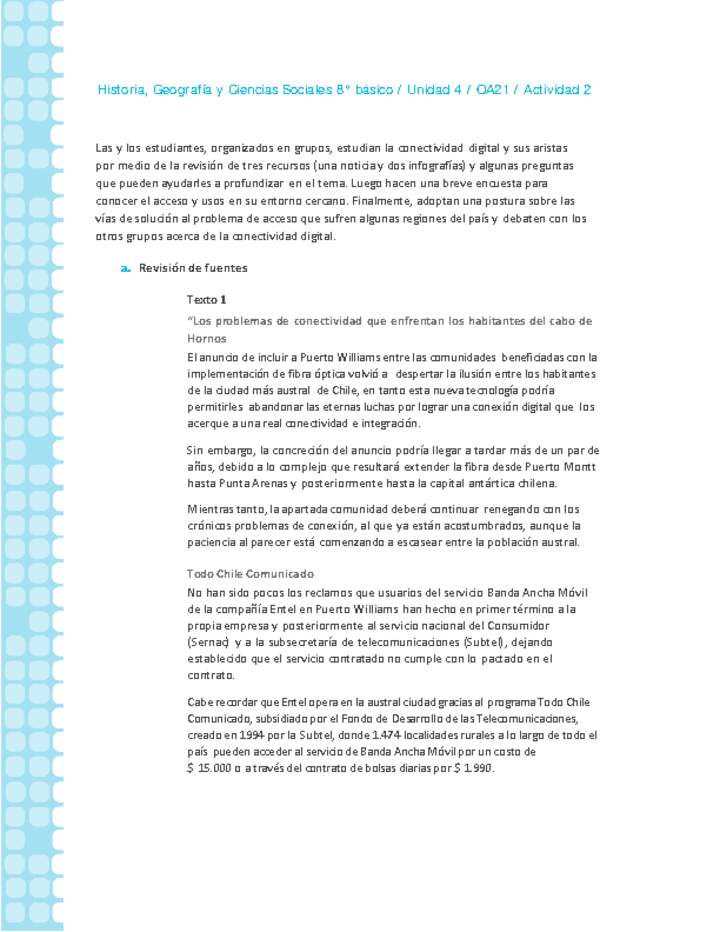 Historia 8° básico-Unidad 4-OA21-Actividad 2 Imagen portada