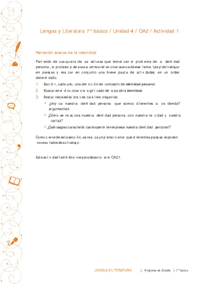 Lengua y Literatura 7° básico-Unidad 4-OA2-Actividad 2 Imagen portada