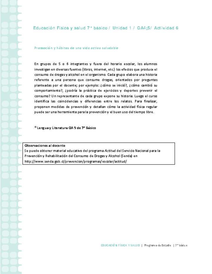 Educación Física 7 básico-Unidad 1-OA4;5-Actividad 6 Imagen portada