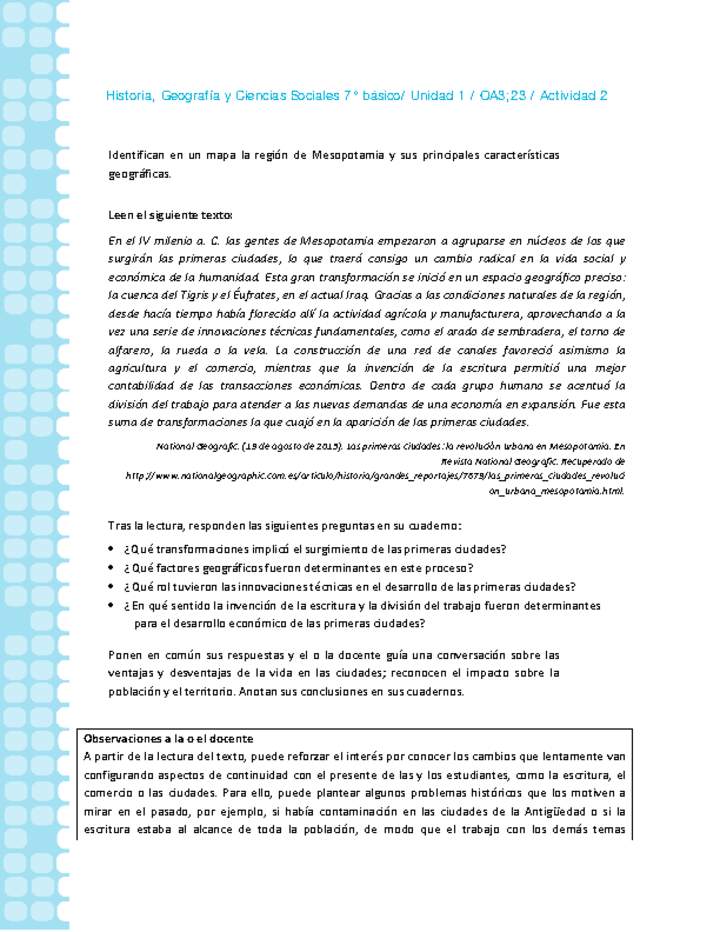 Historia 7° básico-Unidad 1-OA3;23-Actividad 2 Imagen portada