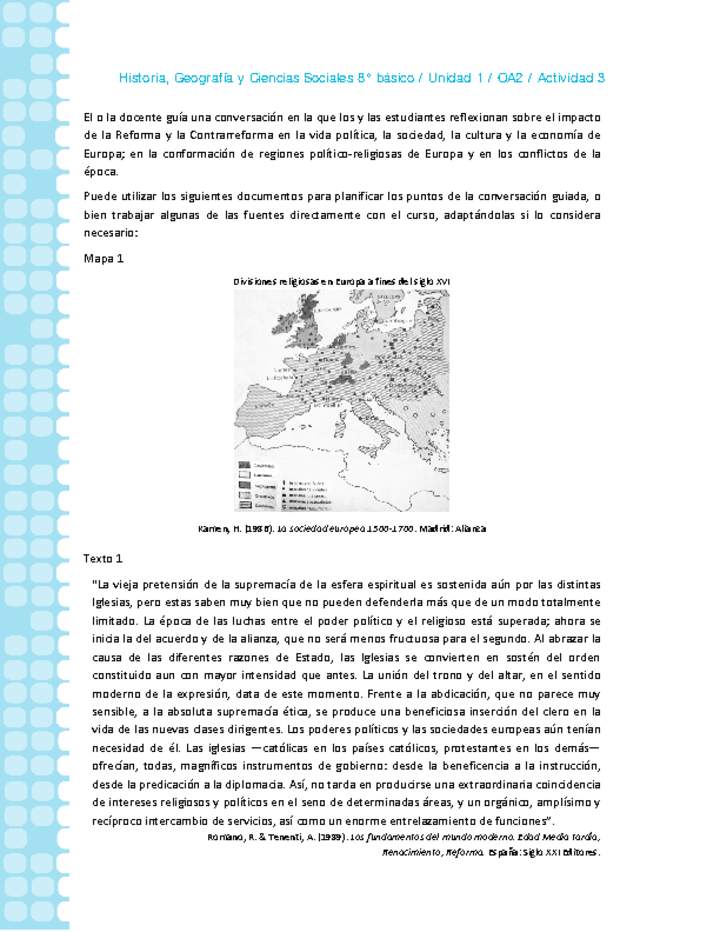 Historia 8° básico-Unidad 1-OA2-Actividad 3 Imagen portada