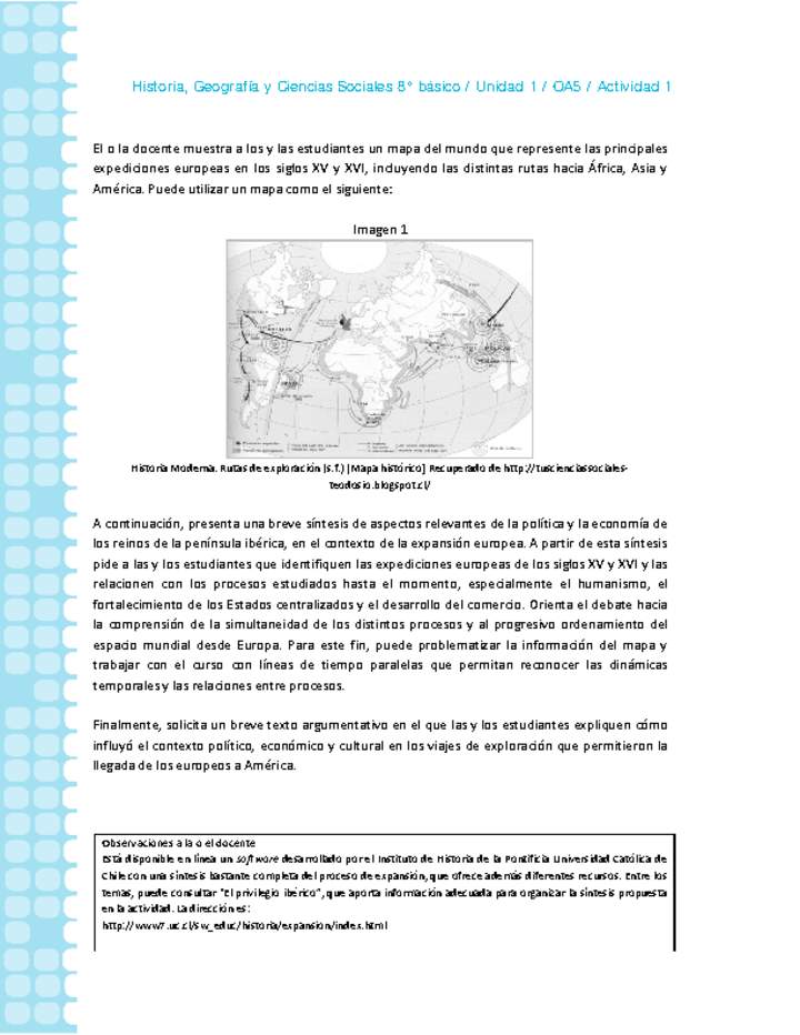 Historia 8° básico-Unidad 1-OA5-Actividad 1 Imagen portada