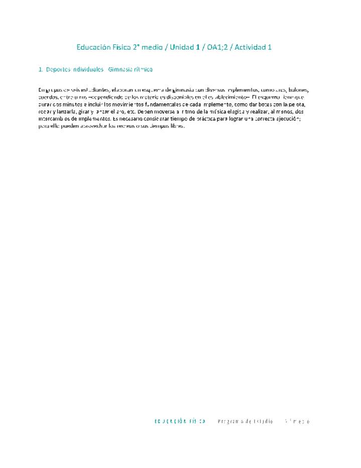 Educación Física 2 medio-Unidad 1-OA1;2-Actividad 1 Imagen portada