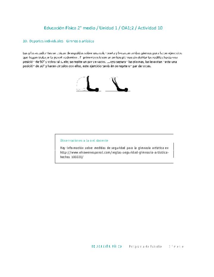 Educación Física 2 medio-Unidad 1-OA1;2-Actividad 10 Imagen portada
