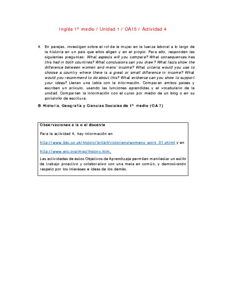 Inglés 1 medio-Unidad 1-OA15-Actividad 4 Imagen portada