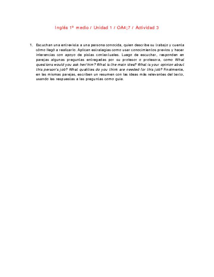 Inglés 1 medio-Unidad 1-OA4;7-Actividad 3 Imagen portada