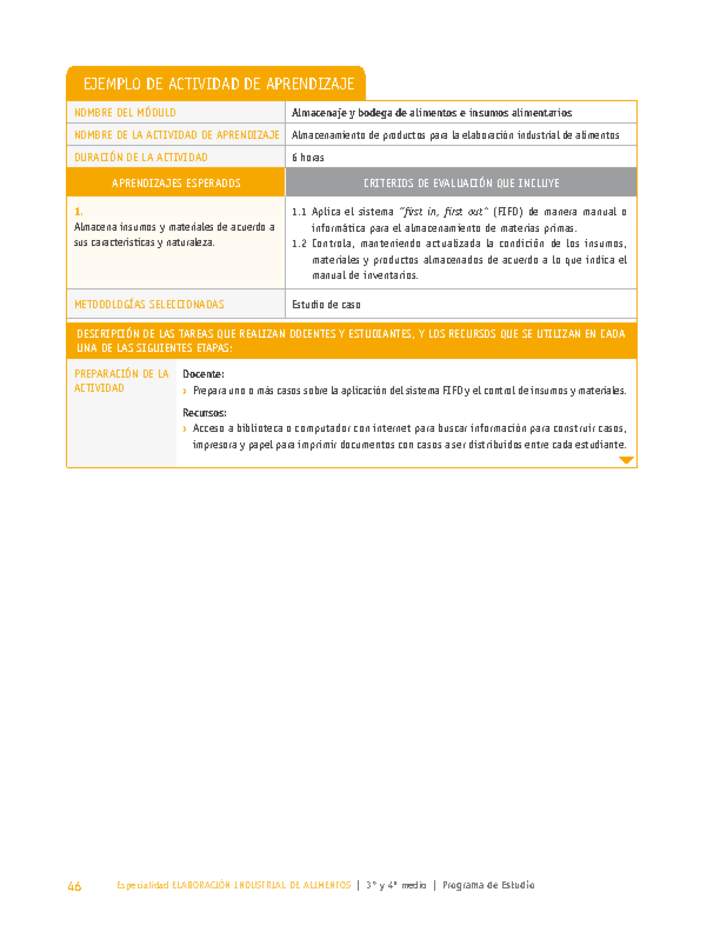 Almacenamiento de productos para la elaboración industrial de alimentos Imagen portada