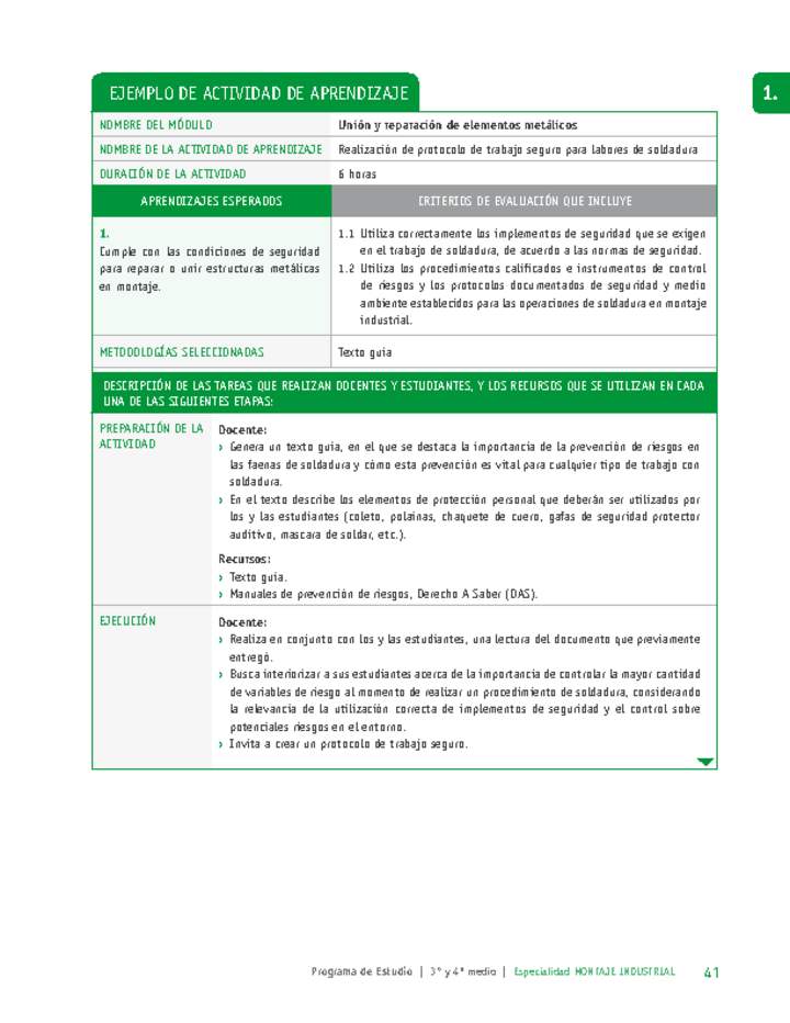 Realización de protocolo de trabajo seguro para labores de soldadura Imagen portada