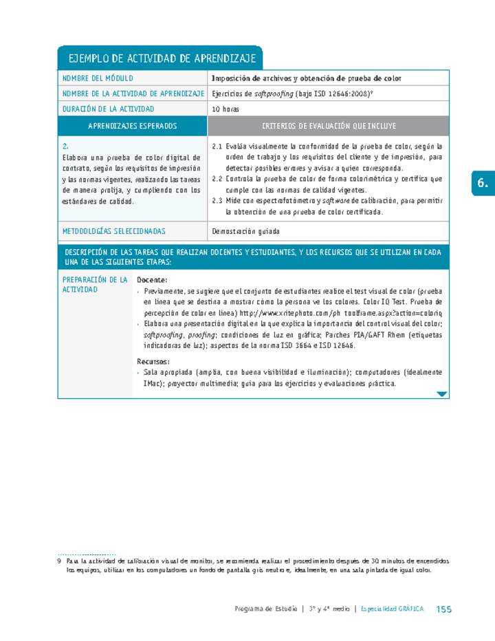 Ejercicios de softproofing (bajo ISO 12646:2008) Imagen portada