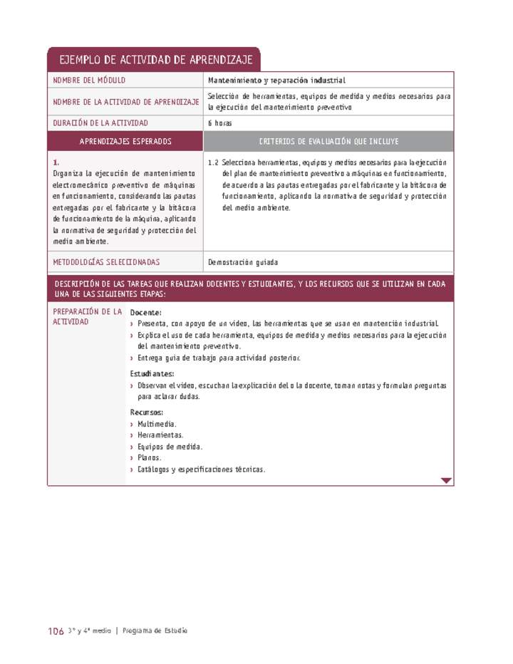 Selección de herramientas, equipos de medida y medios necesarios para la ejecución del mantenimiento preventivo Imagen portada