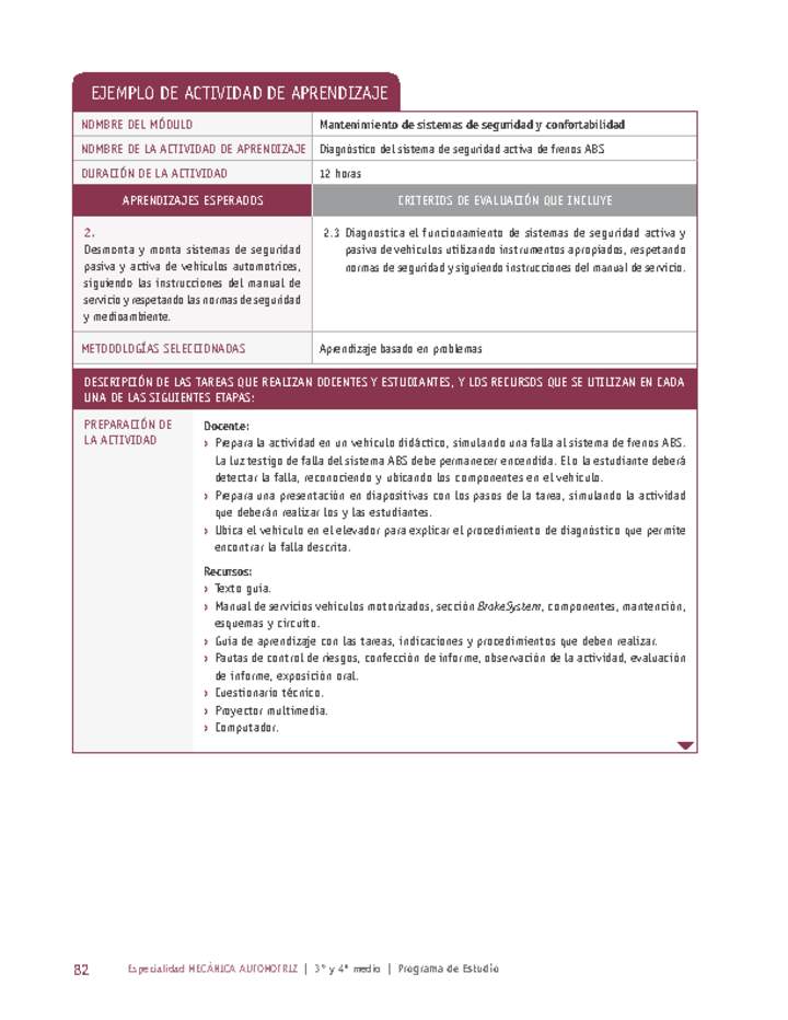Diagnóstico del sistema de seguridad activa de frenos ABS Imagen portada