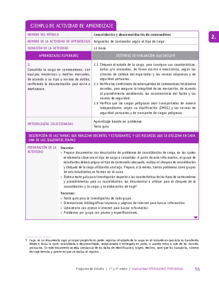 Asignación de contenedor según el tipo de carga Imagen portada