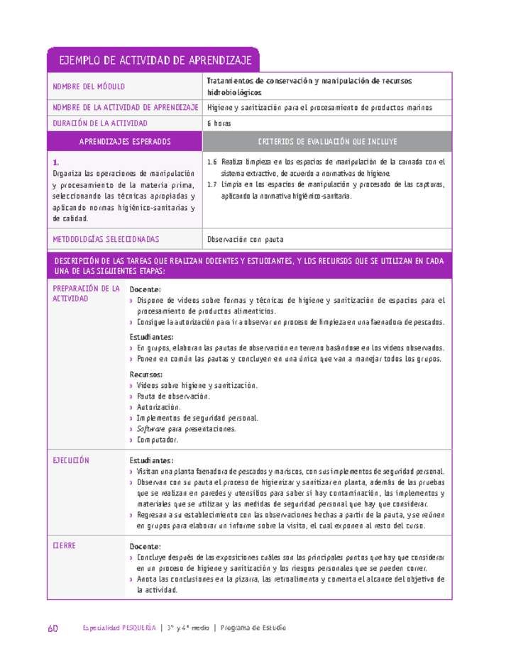 Higiene y sanitización para el procesamiento de productos marinos Imagen portada