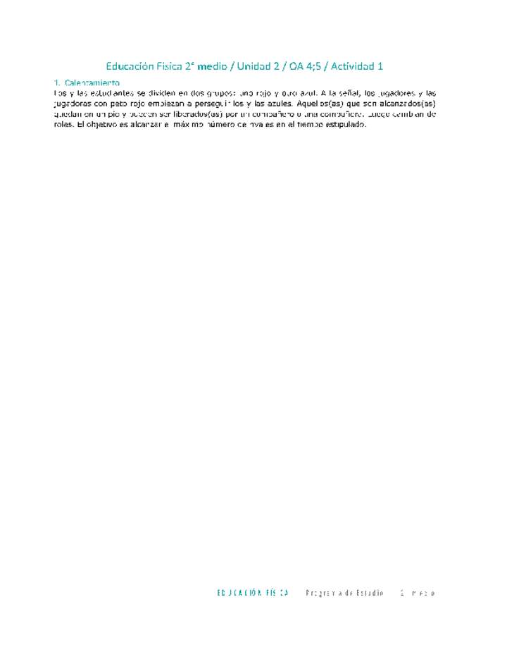 Educación Física 2 medio-Unidad 2-OA4;5-Actividad 1 Imagen portada