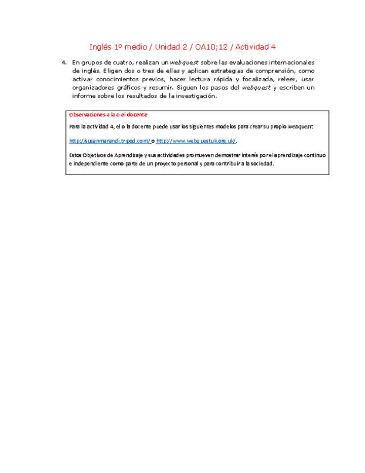 Inglés 1 medio-Unidad 2-OA10;12-Actividad 4 Imagen portada